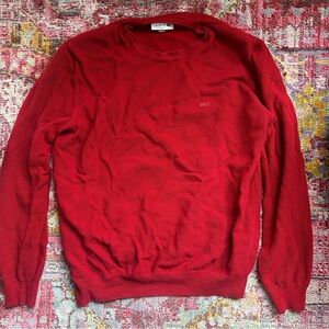 Lacoste Men's Vibrant Red Crewneck Sweater